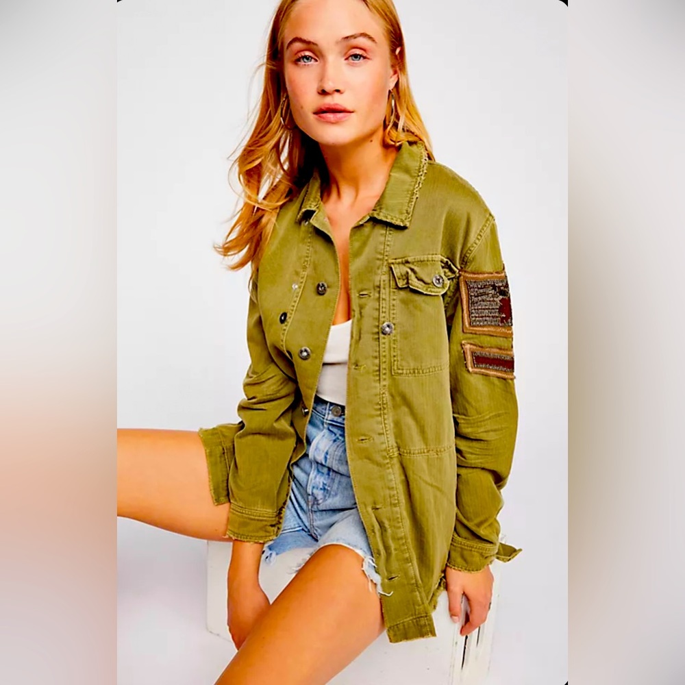 Free People embellished shacket